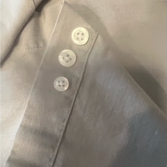Bespoke Men’s Light Gray Colored Long Sleeve Slim Fit Dress Shirt - Picture 7 of 7